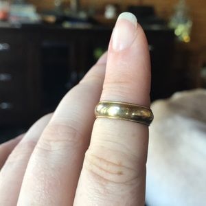 14k Gold Thick Wedding Band